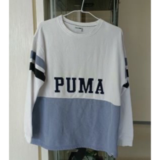 puma寬鬆長袖上衣 休閒上衣 /白f