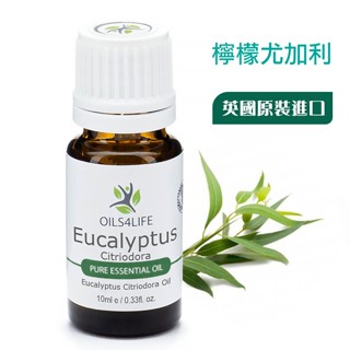 現貨 Eucalyptus Citriodor 檸檬尤加利精油 10ml 英國原裝 OILS4LIFE 天然芳療純精油