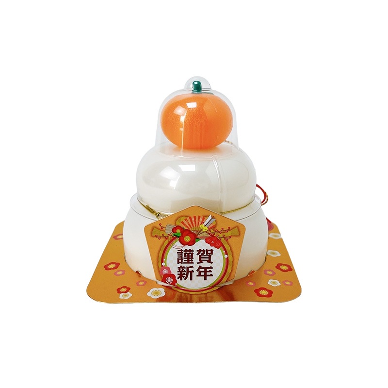 日本 橙造型祈福鏡麻糬 60g 祈福鏡麻糬 新春鏡餅 橘子造型 年糕 麻糬 過年 祈福