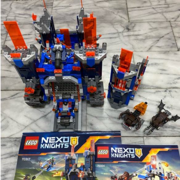 二手 樂高 樂高 LEGO 70317 未來騎士 NEXO KNIGHTS 移動要塞城堡 70324 梅洛克2.0圖書館