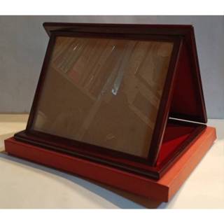 【全新】紀念獎牌/經典/Photo Frame/A款木質翻蓋式/獎牌/高階鋼琴烤漆/三層紅木框/B款證書/獎狀框/相框