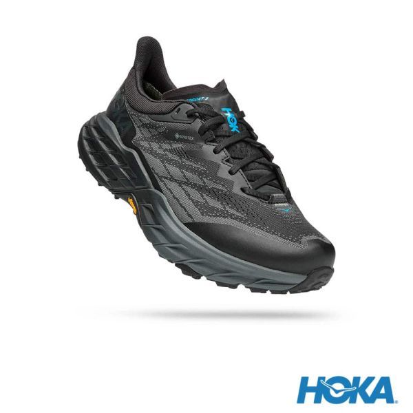 1000%全新真品HOKA  SPEEDGOAT 5 GORE-TEX 黑/黑 頂級戶外登山鞋 us12號