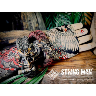 STRING MAN傘繩士-【客製化】傘繩手環-鬼面武士2.0版，日本武士、鬼面、將軍、美國傘繩