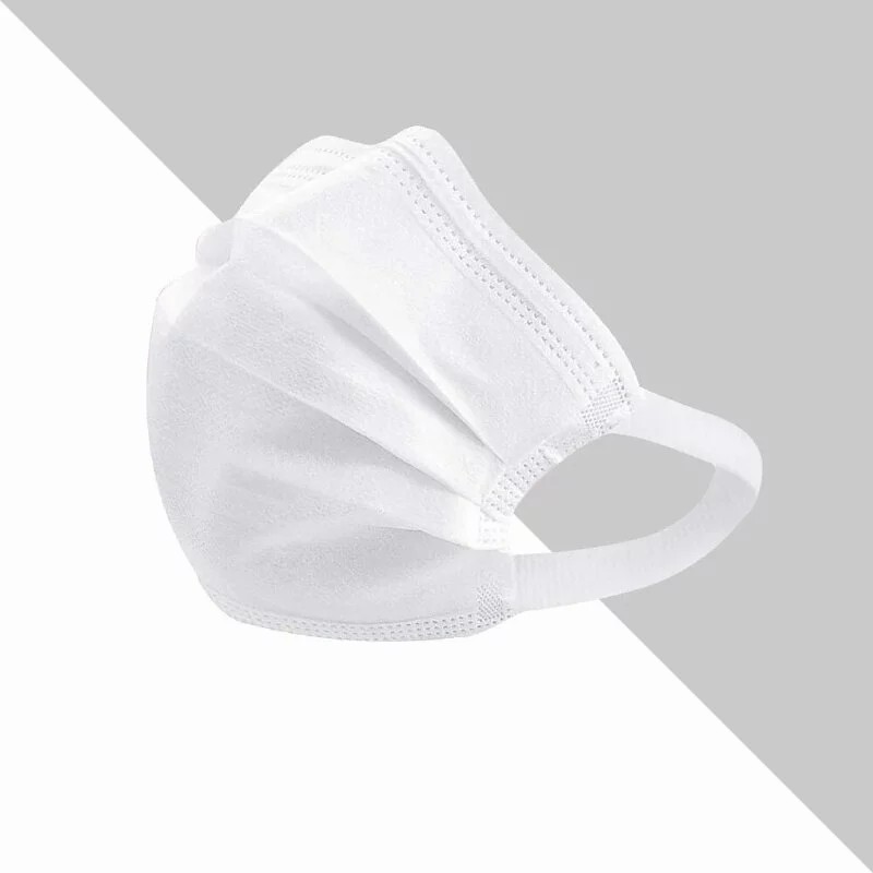 🤘台灣製 冠廷 素色系 就是白 二段式寬耳帶 成人醫用平面口罩/10入