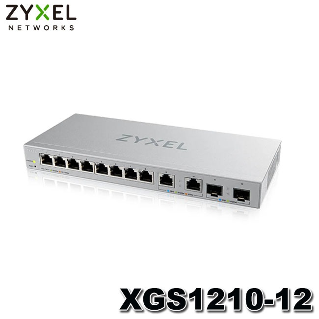 【3CTOWN】含稅 ZYXEL XGS1210-12 網頁式管理型12埠+2埠SFP 10G光纖 乙太網路交換器