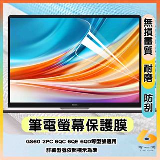 MSI GS60 2PC 6QC 6QE 6QD 15.6吋 螢幕保護貼 螢幕膜 屏幕膜 保護貼 筆電螢幕膜 螢幕貼
