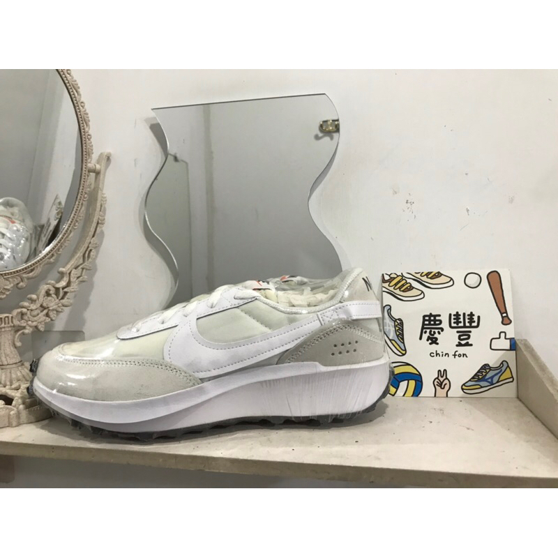 大灌體育👟NIKE 慢跑鞋 女鞋 運動鞋 緩震 WMNS WAFFLE DEBUT 白 DH9523100