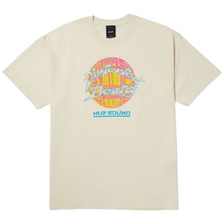 【HUF】A12249 DISTORTED WASHED TEE 短T (水洗骨白色) 化學原宿