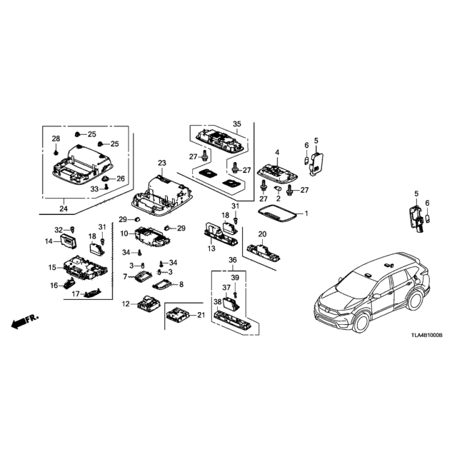 【明水自動車】 HONDA 原廠部品 CRV5 2018~2022年 CRV 室內燈