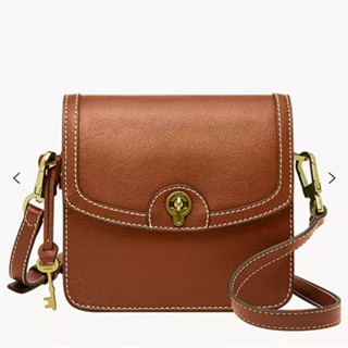 預購中‼️美國🇺🇸Fossil Ainsley 真皮翻蓋側揹包小方包 正品 美國購入