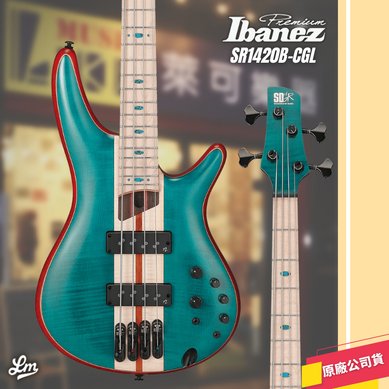 【LIKE MUSIC】音色魔術師 Ibanez SR1420B CGL 電貝斯 印尼廠 SR Bass 公司貨