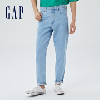 Gap 男裝 淺色寬鬆牛仔褲 輕透氣系列-淺藍色(819663)