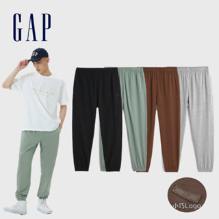 Gap 男裝 Logo寬鬆運動束口棉褲 厚磅密織水洗棉系列-多色可選(598731)
