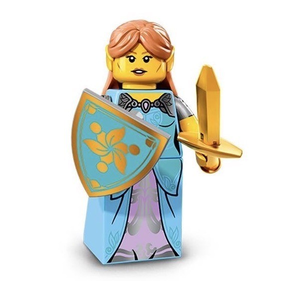 LEGO 樂高 71018 精靈戰士 15號 全新未拆封 17代人偶包 藍色 雪花 盾牌 劍