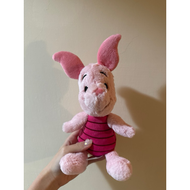 正版 香港 迪士尼 小熊維尼的好朋友 小豬 豬 粉紅 娃娃 玩偶 布偶 二手娃娃 絨毛娃娃
