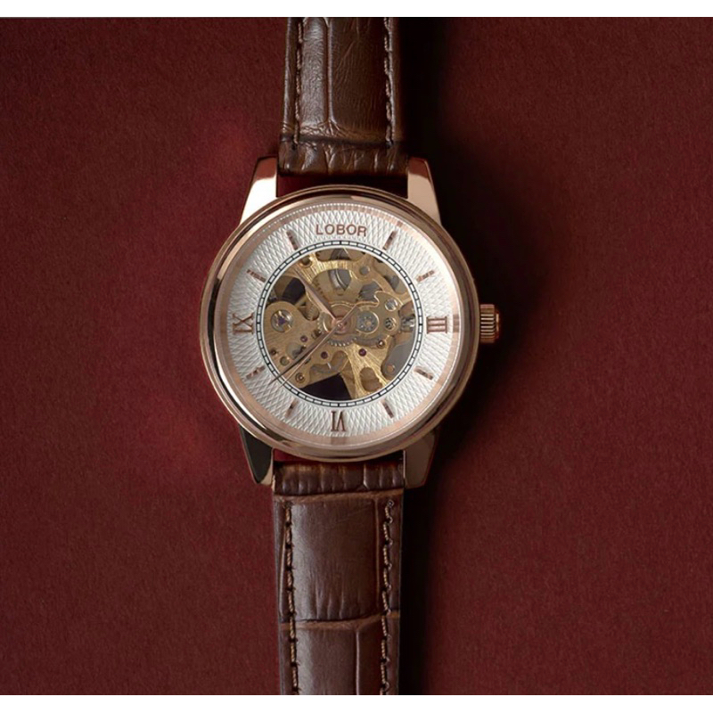 LOBOR DYNASTY系列 金棕色 手錶/男女可戴 35MM 8.5成新 裸錶