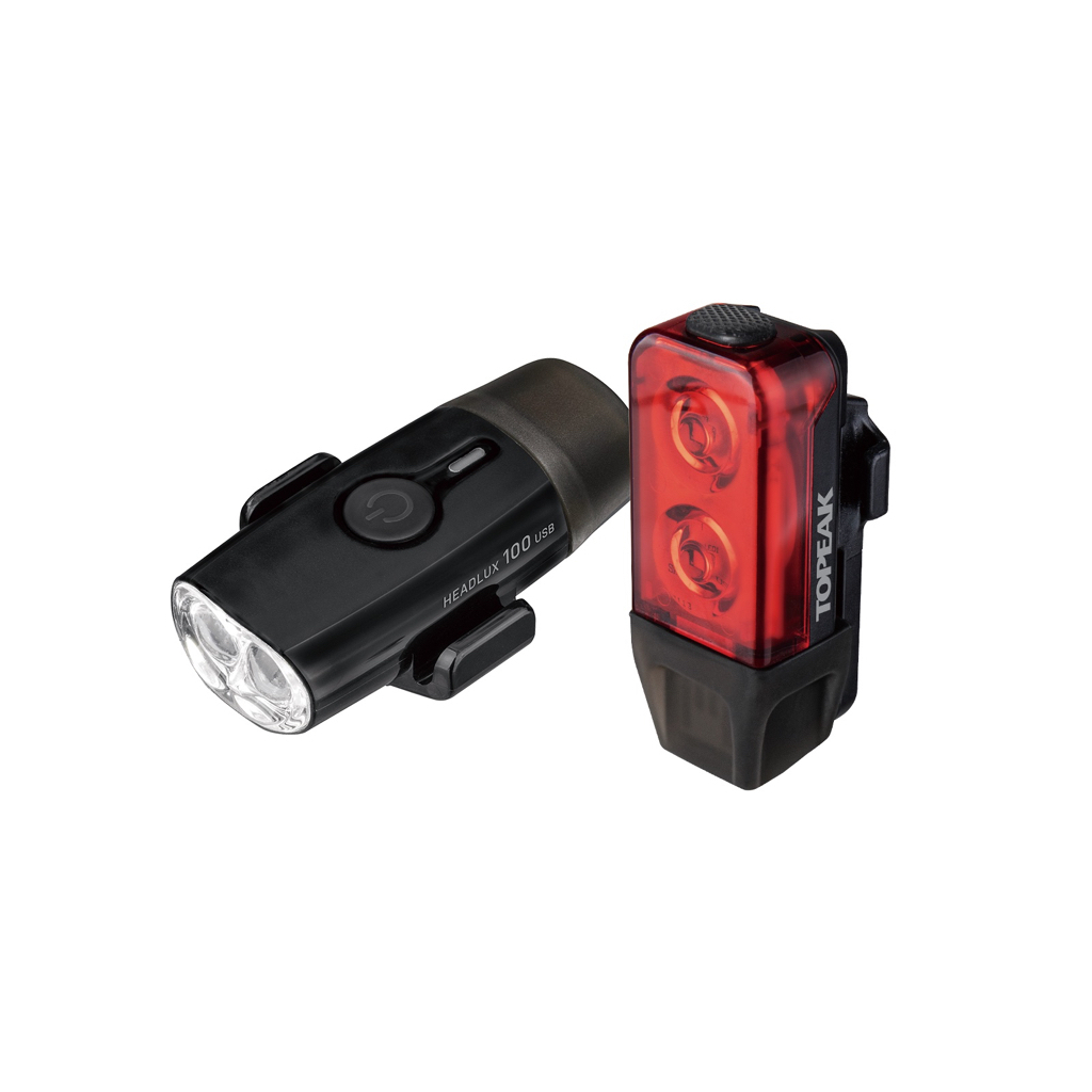 TOPEAK POWERLUX USB COMBO 自行車USB充電型前後車燈套組 前燈100流明 尾燈25流明