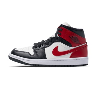 Nike W Air Jordan 1 Mid 女 黑白紅 黑腳趾 AJ1 喬丹 休閒鞋 BQ6472-160
