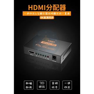 HDMI分配器 一分四/一分二 附電源 分屏器 同屏器 同步顯示器 分享器 1進2出 1進4出 一進二出 一進四出轉接器