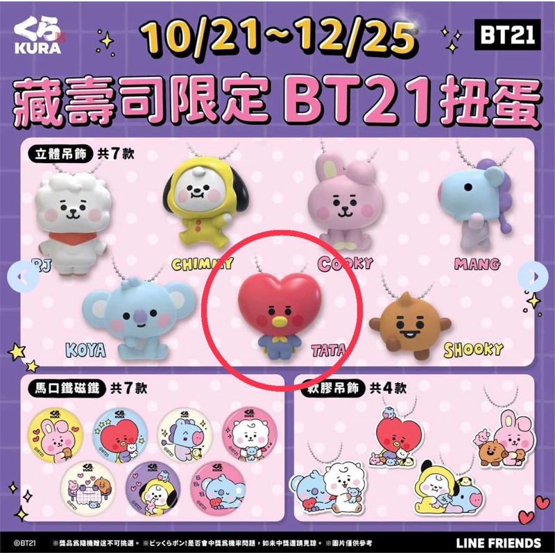 藏壽司 扭蛋 BT21 三麗鷗 小丸子 蠟筆小新 鬼滅之刃