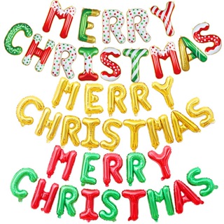 聖誕節字母 氣球 聖誕英文字母 MERRY CHRISTMAS 字母氣球 英文字母氣球 16吋