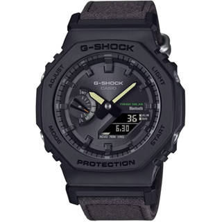 CASIO 卡西歐 G-SHOCK 太陽能 環保布質錶帶 農家橡樹八角手錶 GA-B2100CT-1A5