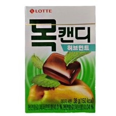 [韓國美食] LOTTE 樂天 潤喉糖 香草薄荷 38g