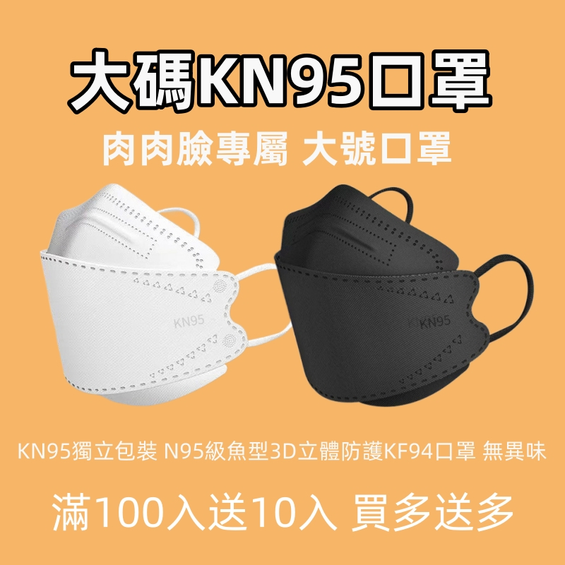 📢下殺1元 大臉專用加大口罩 KN95立體防護獨立包裝 3D成人大號加寬小胖口罩 N95級拒絕二次感染 3D口罩 口罩