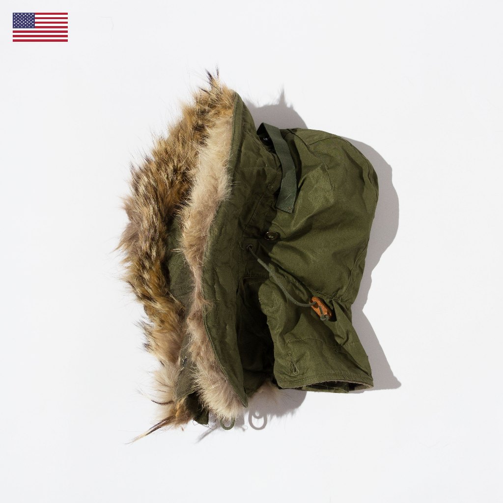 美軍公發 狼毛帽 U.S.Army M51 M65 Fishtail Parka 帽子 大衣 狼毛