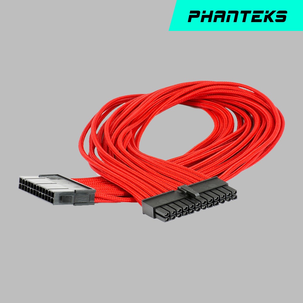 Phanteks 追風者PH-CB24P_RD 紅色 24PIN 電源延長線500mm