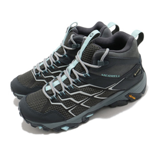 【MERRELL 美國】女款 MOAB FST 2 多功能健走鞋 GORE-TEX/鐵灰/青綠/登山鞋/ML500094