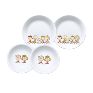 【康寧 Corelle】史努比 SNOOPY Friends-4件式餐具組-D02