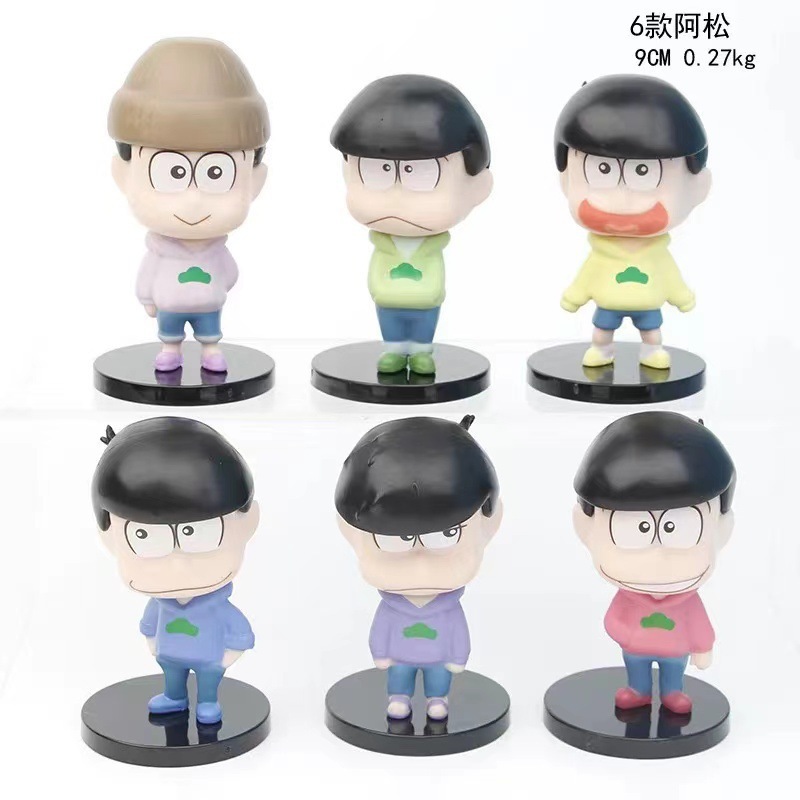 【台灣現貨】松野 阿松 六子 六胞胎 肯老族 尼特 模型 玩具 公仔 人偶 可愛 禮品 烘培 蛋糕 生日