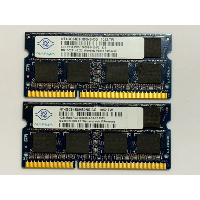 南亞科技 NANYA 4GB DDR3 PC3-10600S 記憶體 (NT4GC64B8HB0NS-CG)