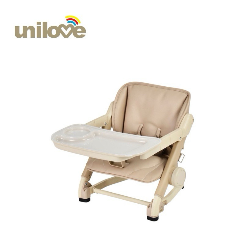 ［售出］極新 unilove feedme 攜帶式餐椅 折疊餐椅 奶茶色 露營 寶寶餐椅
