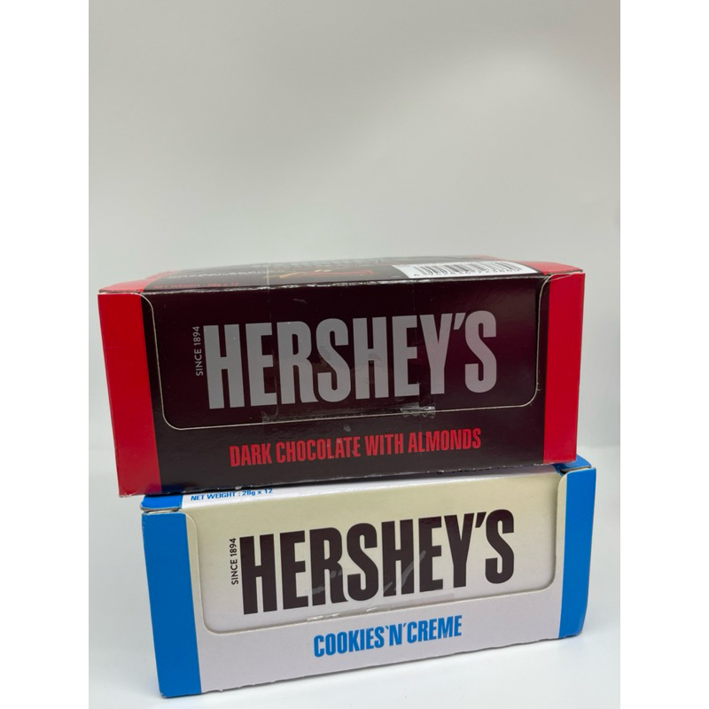 HERSHEY’S 12入一盒 1條算起來不到15$ 好時金磚杏仁黑巧克力 巧酥可可金磚