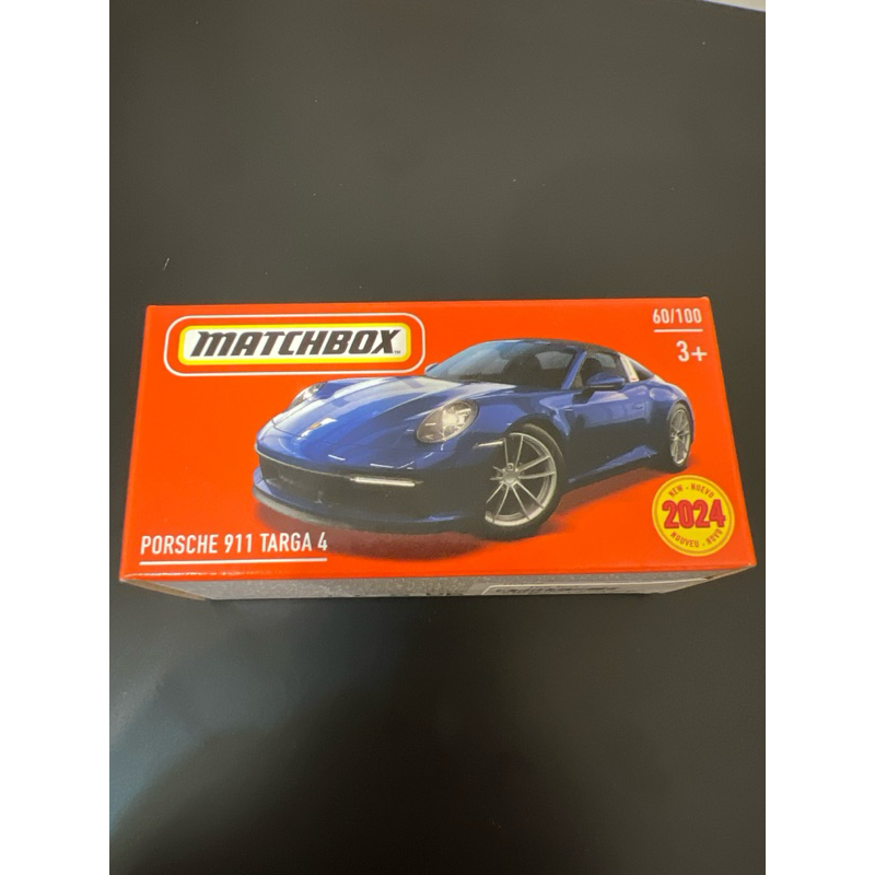 Matchbox Porsche 911 Targa 4 火柴盒 992 藍色 全新