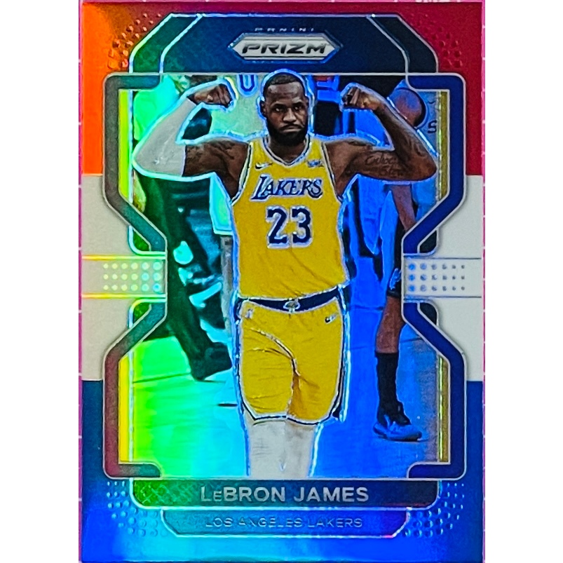 LeBRON JAMES 3色亮 金屬卡 2021-22 PANINI PRIZM #91 NBA 湖人隊 籃球卡