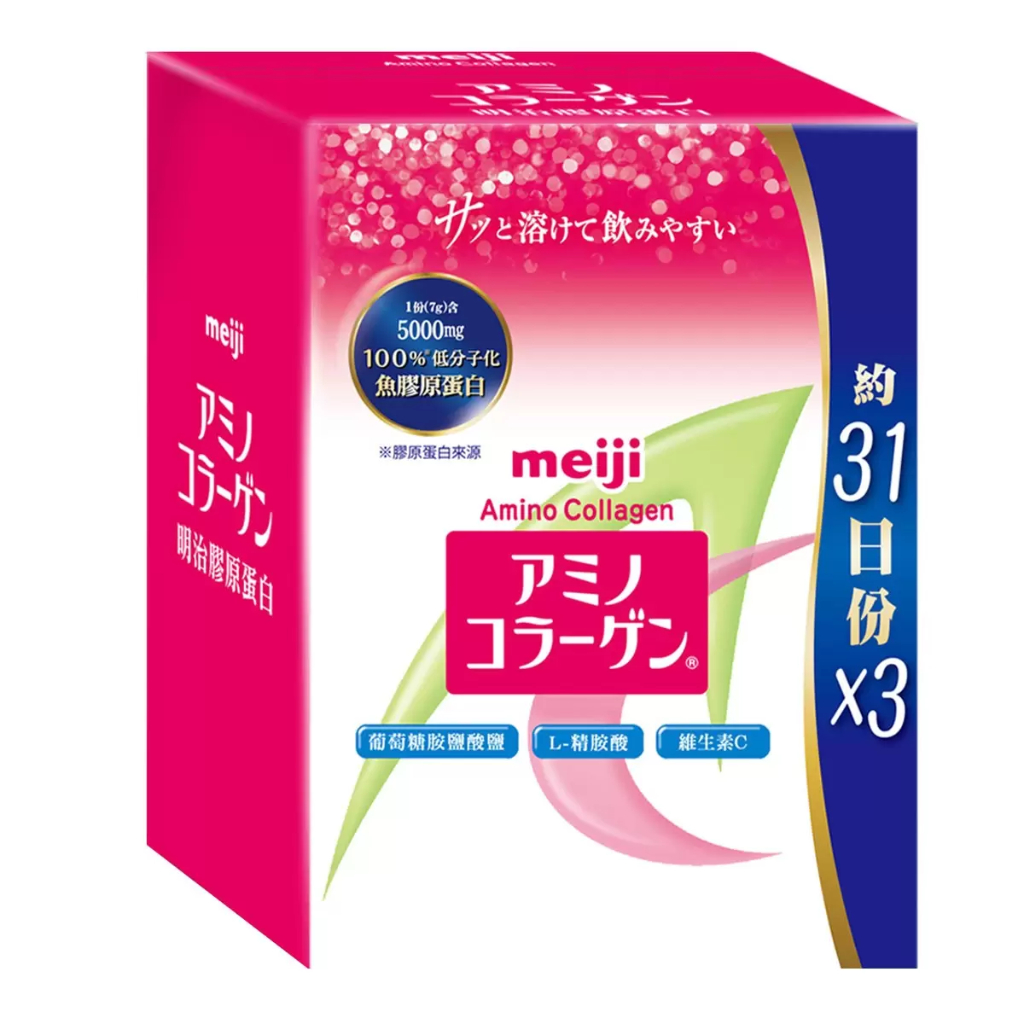 BLANC_COSTCO 好市多 日本 Meiji 明治 膠原蛋白粉 標準版+3日份增量包 217克*3入/組