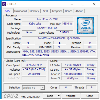 Intel Core i5-7400 3.0G/6M/有內顯/1151腳位