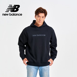 【New Balance】 NB 太空棉感內刷毛連帽上衣_男性_黑色_MT41571BK