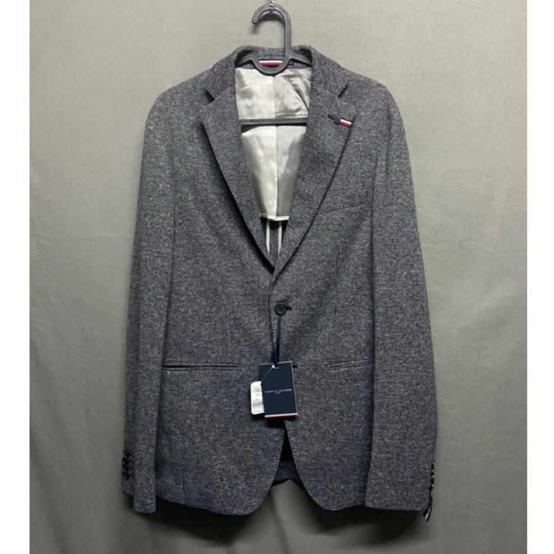 Tommy Hilfiger Micro Design Suit 灰色 針織 套裝 成套 西裝外套 西裝褲 休閒正裝