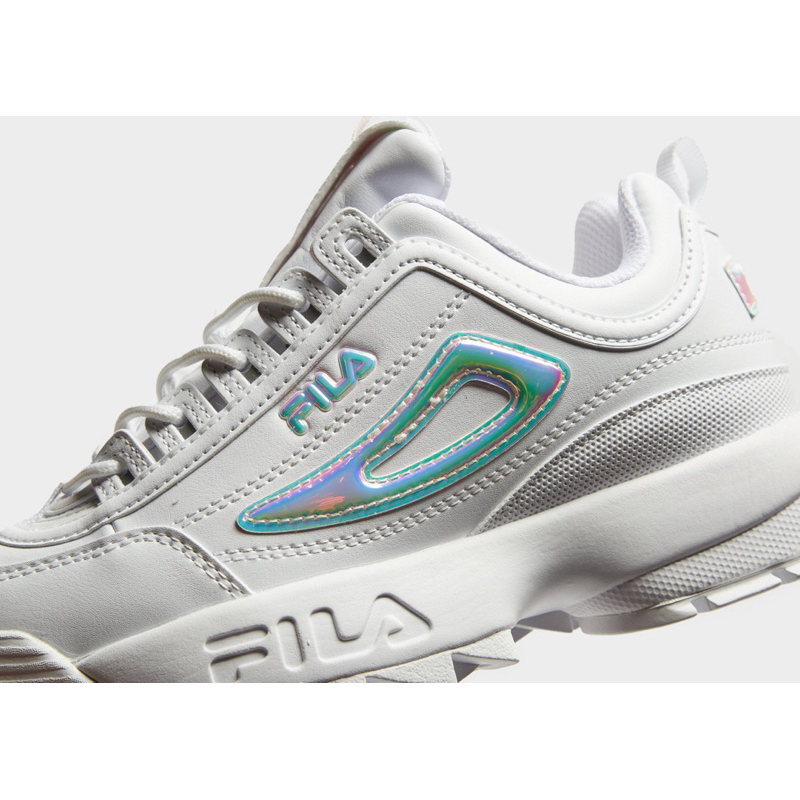 FILA Disruptor 白 雷射 炫彩 鋸齒 增高 厚底 老爹鞋 歐洲限定 3fm01773-101 22.5cm