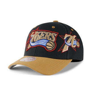 【Mitchell & Ness】NBA 費城 76人 多LOGO 經典黑 雙色 老帽【ANGEL NEW ERA】