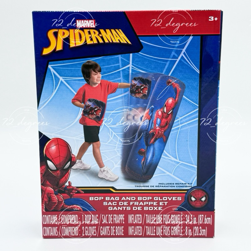 ✈️72_degrees 美國 蜘蛛人 Spider-Man 充氣拳擊袋 沙包 充氣不倒翁 Bop Bag 小朋友拳擊