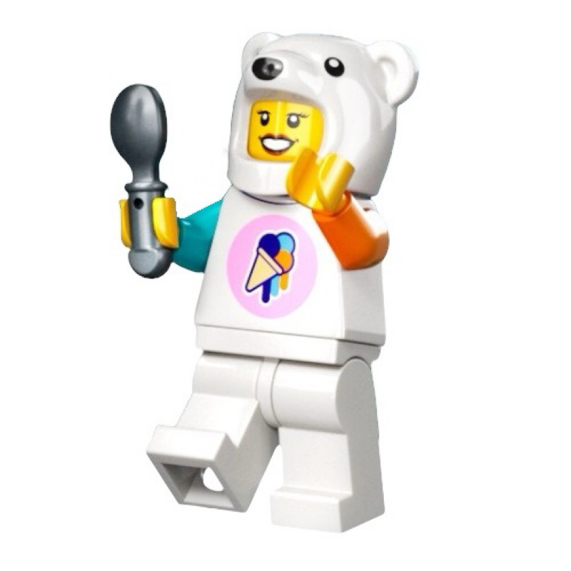 LEGO 樂高 60363 北極熊人 白熊人 單人偶 全新品, 冰淇淋 販售員 商店 飲料 配件 雪糕 湯匙 三輪車