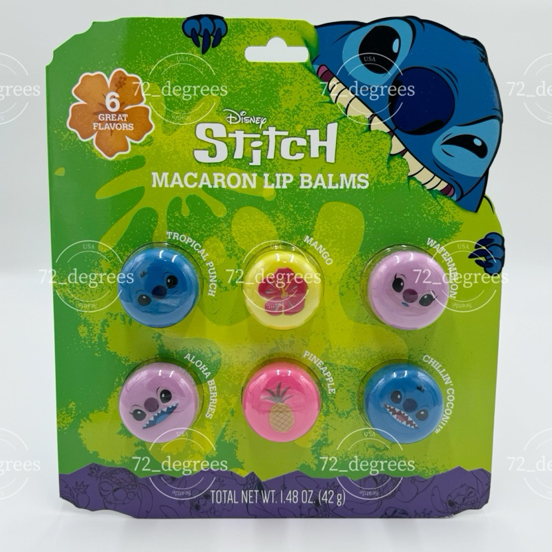 ✈️72_degrees 美國 Disney 史迪奇 Stitch 馬卡龍造型護唇膏 Lip Balm