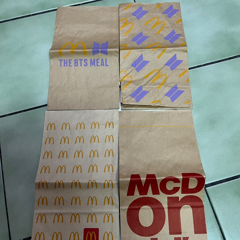 麥當勞各式紙袋 BTS聯名款