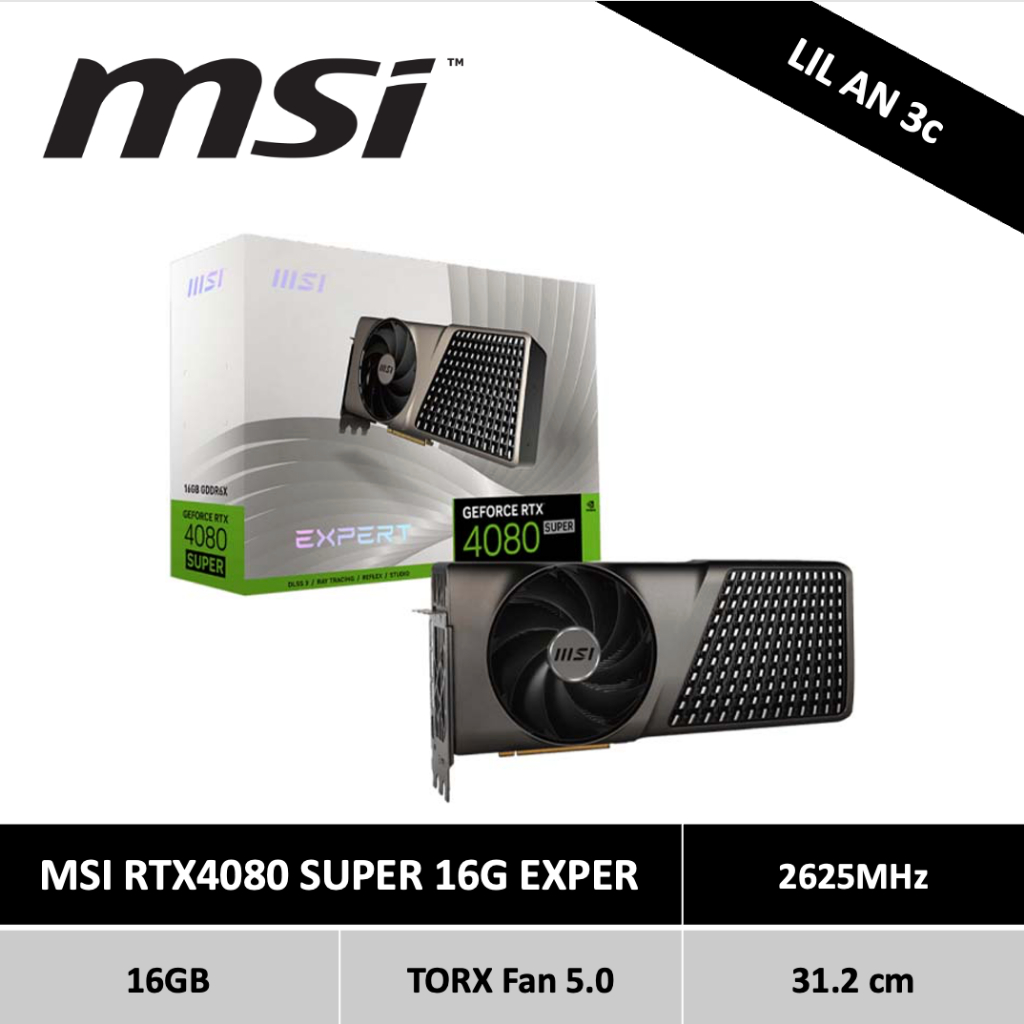小安3c🐻 微星 MSI RTX4080 SUPER 16G EXPERT(2625MHz/31.2cm)