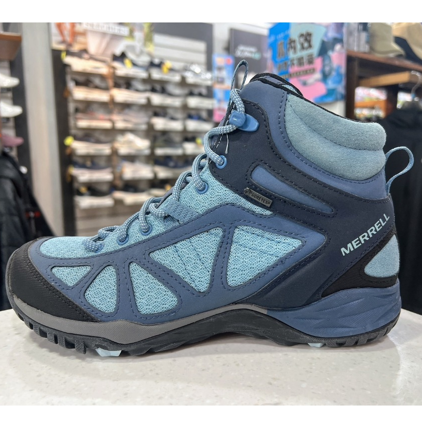 【MAZGO】零碼出清 MERRELL 女高筒登山鞋 女登山鞋 女健行鞋 女越野鞋 女戶外鞋 防水 高筒 登山 健行